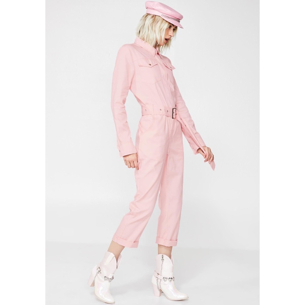 SUGAR THRILLZ💕 SUITE LIFE CARGO JUMPSUITLIGHTPINK